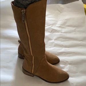 Tan/Camel colored suede boots